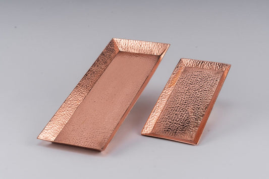 Hammered Bronze Tray Set by Brassnclay